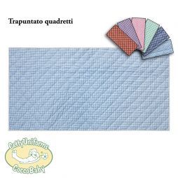 Plaid Coperta trapunta quadretto per Bambini uso Asilo e Scuola